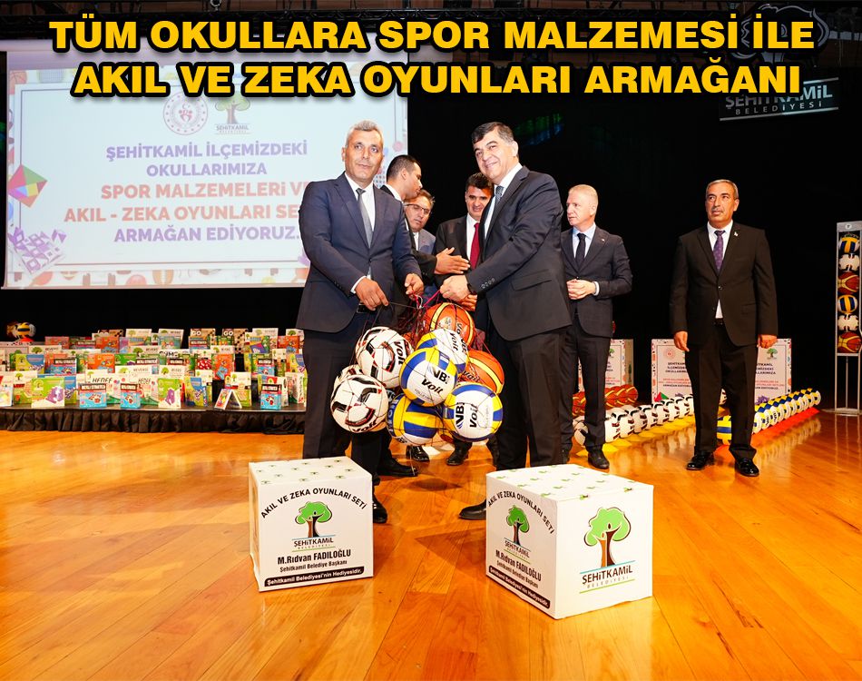 313 OKULA SPOR MALZEMESİ VE OYUN SETİ HEDİYE EDİLDİ