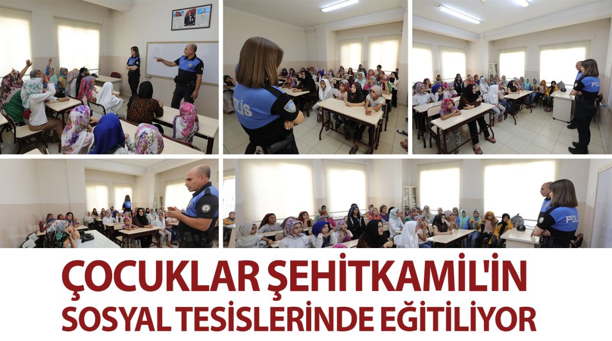 ÇOCUKLAR ŞEHİTKAMİL'İN SOSYAL TESİSLERİNDE EĞİTİLİYOR