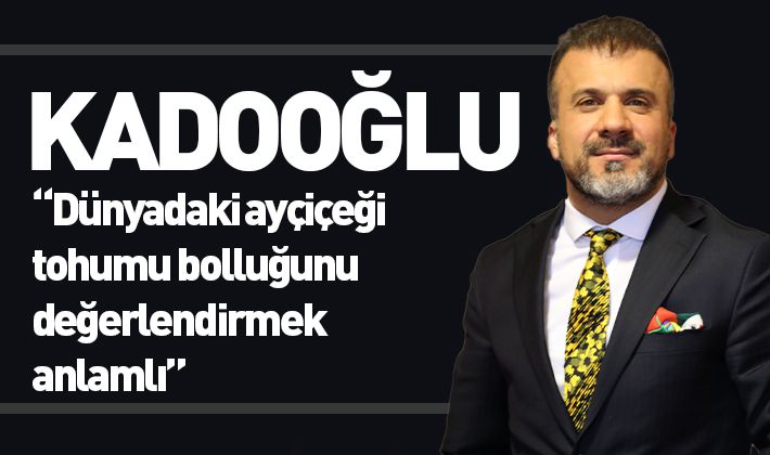 Başkanı Celal Kadooğlu:   “Dünyadaki ayçiçeği tohumu bolluğunu değerlendirmek anlamlı”