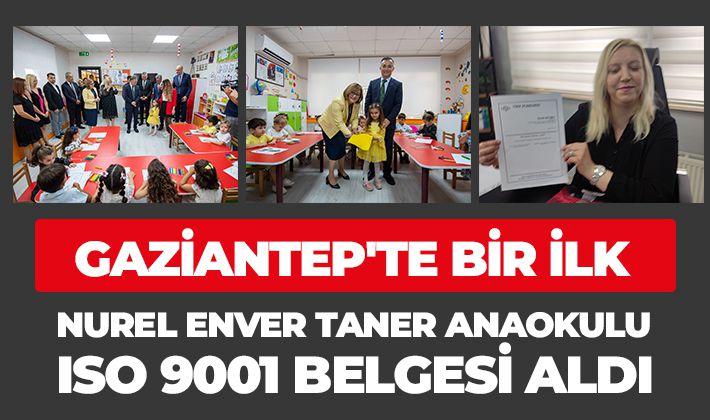 NUREL ENVER TANER ANAOKULU ISO 9001 BELGESİ ALDI