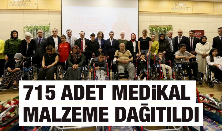 715 ADET MEDİKAL MALZEME DAĞITILDI