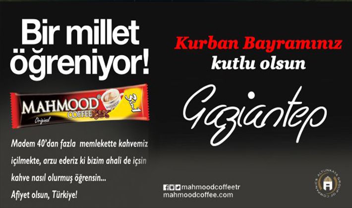 Mahmood Coffee Kurban Bayramı Kutlama mesajı