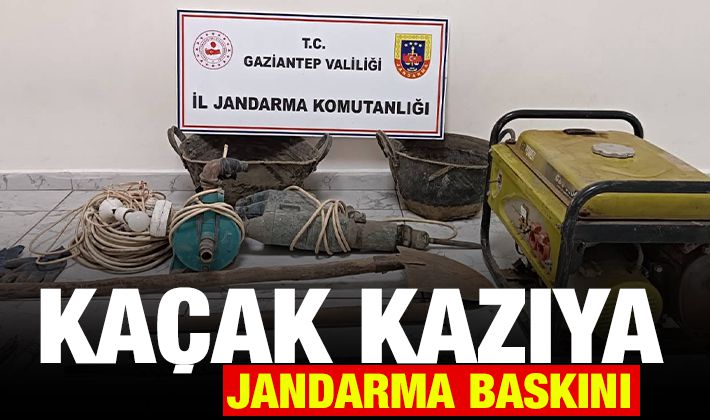 KAÇAK KAZIYA JANDARMA BASKINI