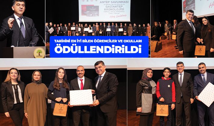 TARİHİNİ EN İYİ BİLEN ÖĞRENCİLER VE OKULLARI ÖDÜLLENDİRİLDİ