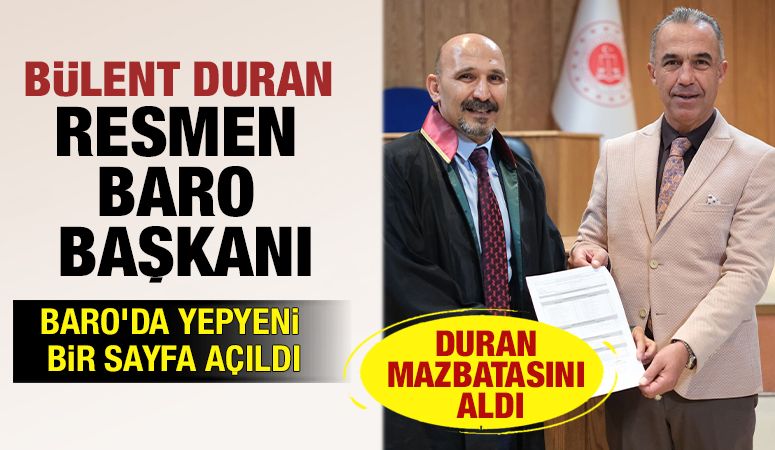 BÜLENT DURAN RESMEN BARO BAŞKANI