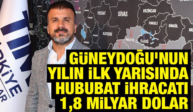 Güneydoğu’nun yılın ilk yarısında hububat ihracatı 1,8 milyar dolar