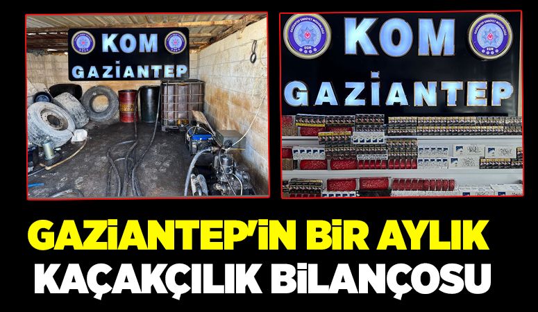 Gaziantep'in bir aylık kaçakçılık bilançosu