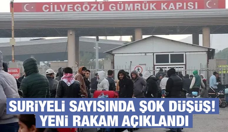 Suriyeli sayısında şok düşüş! Yeni rakam açıklandı