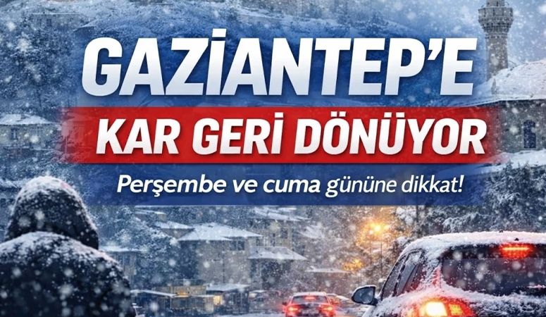 Gaziantep’te Perşembe ve Cuma Kar Yağışı Bekleniyor