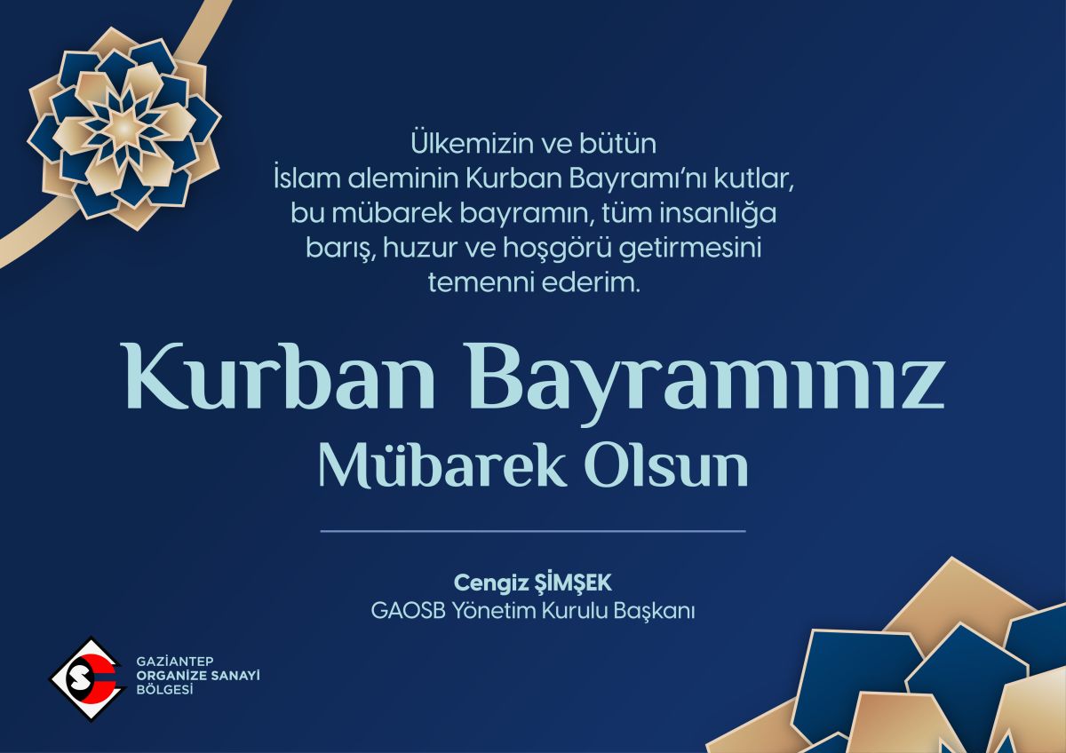 GAOSB'DEN KURBAN BAYRAMI MESAJI