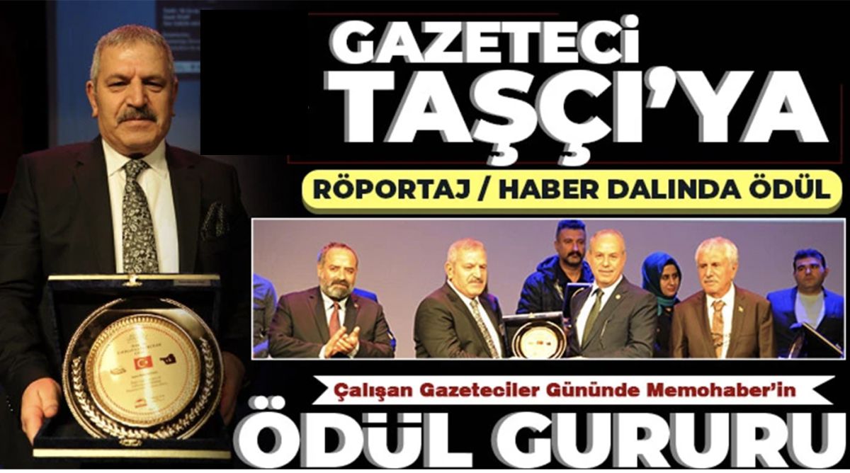 Gazeteci Taşçı’ya anlamlı ödül