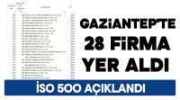 İSO 500 açıklandı: Gaziantep'te 28 firma yer aldı