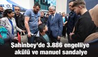 Şahinbey'de 3.886 engelliye akülü ve manuel sandalye