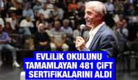 EVLİLİK OKULUNU TAMAMLAYAN 481 ÇİFT SERTİFİKALARINI ALDI