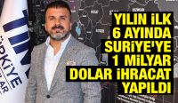 Yılın ilk 6 ayında Suriye’ye 1 milyar dolar ihracat yapıldı