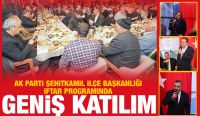 AK Parti Şehitkamil İlçe Başkanlığı İftar Programında Geniş Katılım