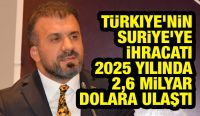 Türkiye’nin Suriye’ye ihracatı 2025 yılında 2,6 milyar dolara ulaştı
