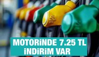 Motorinde 7.25 TL indirim var