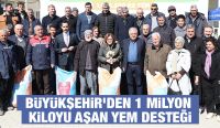 BÜYÜKŞEHİR’NDEN 1 MİLYON KİLOYU AŞAN YEM DESTEĞİ