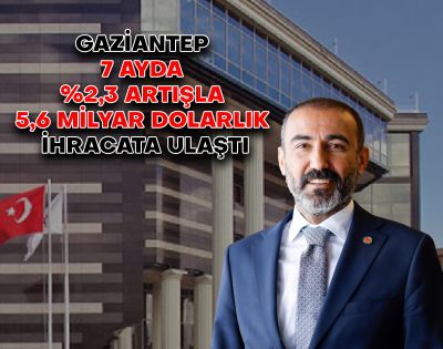 GAZİANTEP 5,6 MİLYAR DOLARLIK İHRACATA ULAŞTI