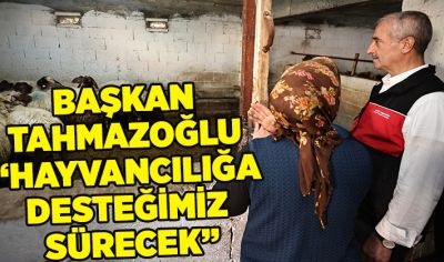 BAŞKAN TAHMAZOĞLU “HAYVANCILIĞA DESTEĞİMİZ SÜRECEK”