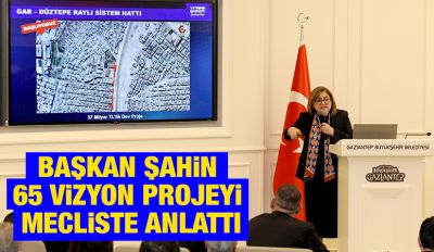 BAŞKAN ŞAHİN 65 VİZYON PROJEYİ MECLİSTE ANLATTI