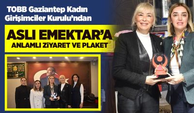 Aslı Emektar’a Anlamlı Ziyaret ve Plaket