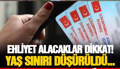 Türkiye'de ehliyet alma yaşı düşürüldü