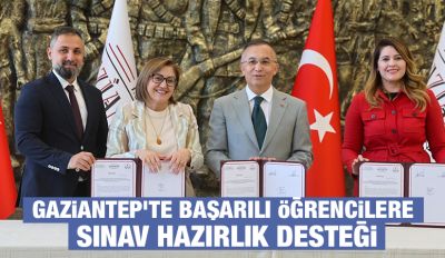 GAZİANTEP’TE BAŞARILI ÖĞRENCİLERE SINAV HAZIRLIK DESTEĞİ