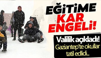 Vali Kemal Çeber Açıkladı: Gaziantep’te Okullar Yarın Tatil