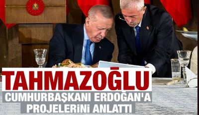Tahmazoğlu, Cumhurbaşkanı Erdoğan’a Projelerini Anlattı