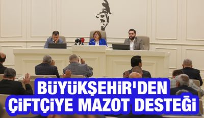 BÜYÜKŞEHİR’DEN ÇİFTÇİYE MAZOT DESTEĞİ 