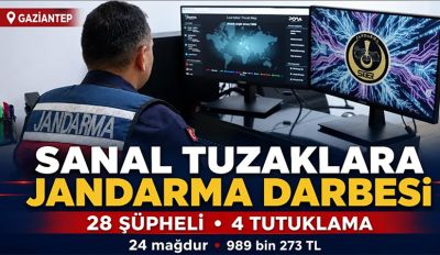 Gaziantep’te sanal dolandırıcılara operasyon