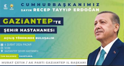 Cumhurbaşkanı Recep Tayyip  Erdoğan Gaziantep'te