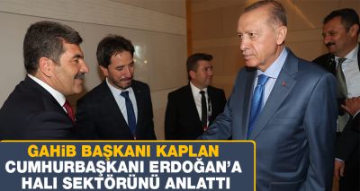 GAHİB Başkanı Kaplan; Cumhurbaşkanı Erdoğan’a Halı Sektörünü Anlattı